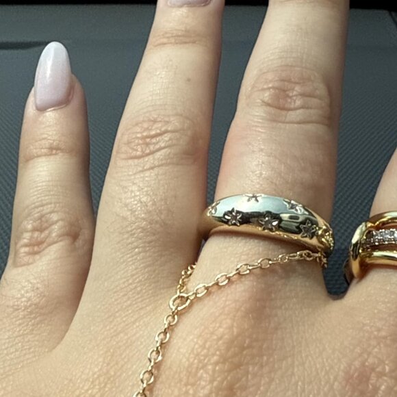 Neiman Marcus 14K Gold Filled Star Chunky Ring - Picture 2 of 4